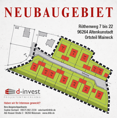 Grundstück zum Kauf provisionsfrei 57.600 € 576 m² Grundstück Röthenweg 12 Maineck Altenkunstadt 96264