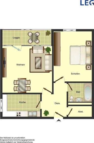 Wohnung zur Miete 629 € 2 Zimmer 58 m² 4. Geschoss Friedenauer Straße 16 Berliner Viertel Monheim 40789