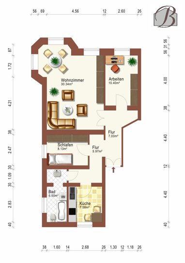 Wohnung zur Miete 882,04 € 3 Zimmer 78,6 m² 1. Geschoss Rahnsdorf Berlin 12589