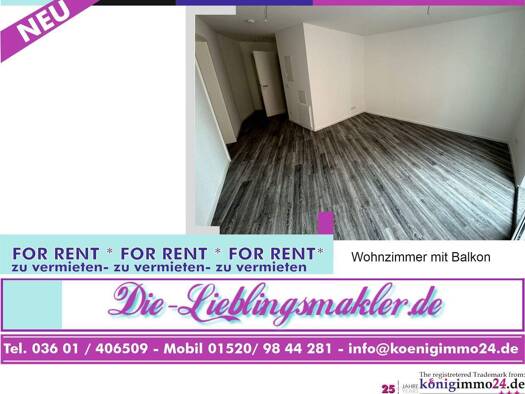 Wohnung zur Miete - Erstbezug 380 € 1 Zimmer 30 m² 1. Geschoss frei ab sofort Görmar Mühlhausen/Thüringen 99974