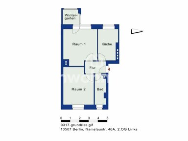 Wohnung zur Miete nur mit Wohnberechtigungsschein Tauschwohnung 357 € 2 Zimmer 43 m² 2. Geschoss Tegel Berlin 13507