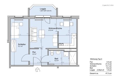 Wohnung zur Miete 354 € 2 Zimmer 47,2 m² 1. Geschoss frei ab 01.08.2025 Salutstraße 10 Eckersbach Zwickau 08066