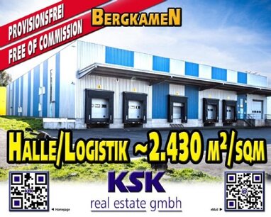 Logistikzentrum zur Miete Provisionsfrei 2.430 m² Lagerfläche teilbar von 2.430 m² bis 7.392 m² Rünthe Bergkamen 59192