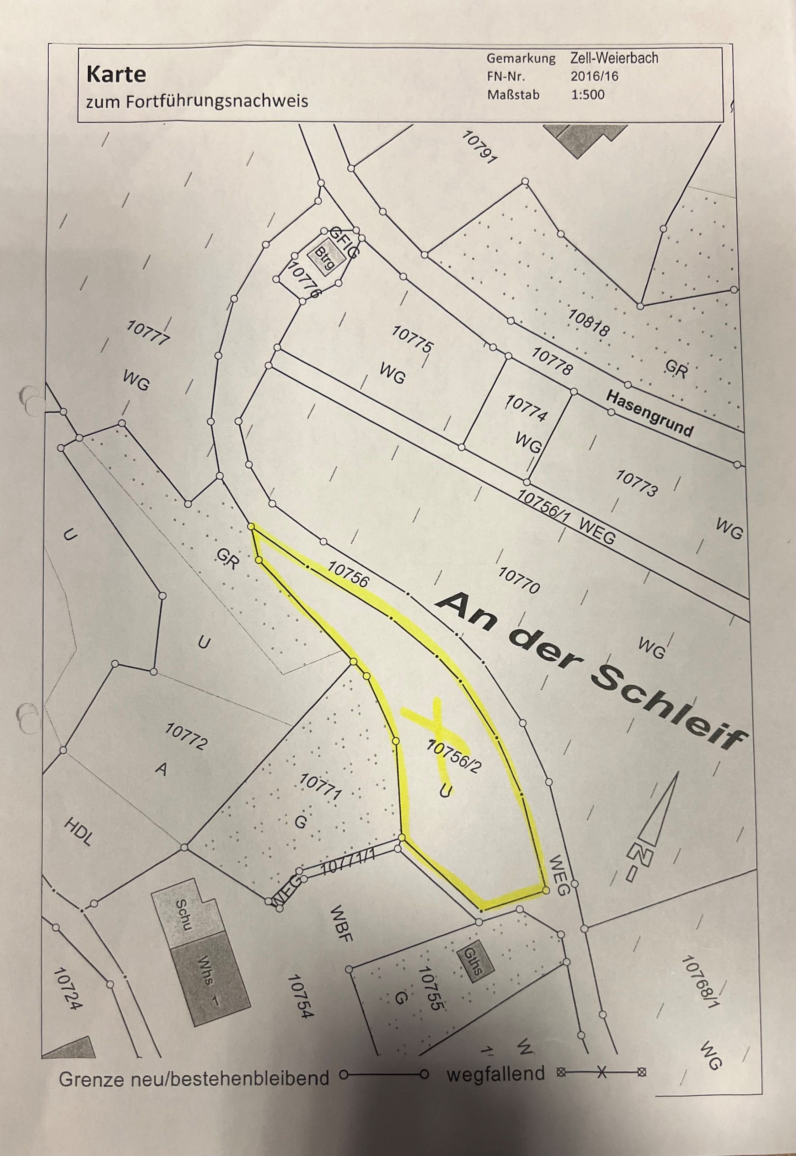 Grundstück zum Kauf provisionsfrei 6.800 € 530 m²<br/>Grundstück Zell - Weierbach Offenburg 77654