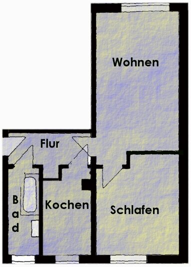 Wohnung zur Miete 300 € 2 Zimmer 48 m² Erdgeschoss Hermann von Helmholtzstraße Schmölln Schmölln 04626