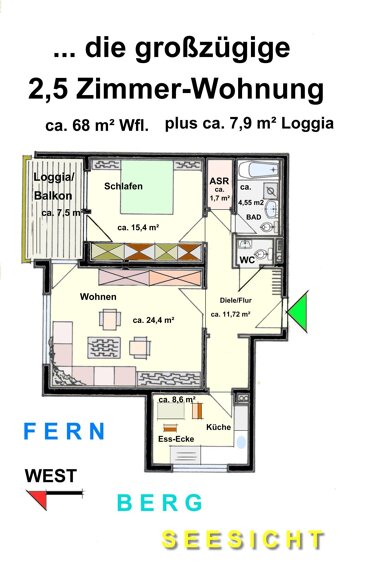 Wohnung zum Kauf 190.000 € 2,5 Zimmer 72 m² Markdorf Markdorf 88677