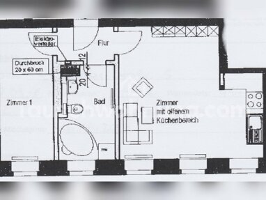 Wohnung zur Miete 299 € 2 Zimmer 40 m² 2. Geschoss Anger-Crottendorf Leipzig 04318