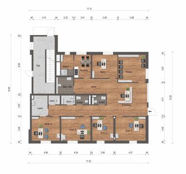 Praxis zum Kauf Provisionsfrei 1.539,69 € 6 Zimmer 171 m² Bürofläche Wolfartsweier Karlsruhe/Wolfartsweier 76228