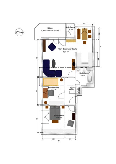 Wohnung zur Miete 1.200 € 3,5 Zimmer 75 m² frei ab sofort Leere Wasen/Hulb/Stöckach/Blumenmahden Böblingen 71032