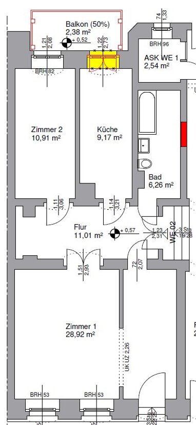 Laden zur Miete Provisionsfrei 720 € 3 Zimmer 71,2 m² Verkaufsfläche Pfotenhauer Str. 76 Striesen-West (Wormser Platz) Dresden 01309