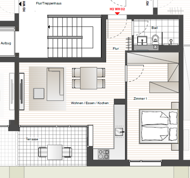 Wohnung zum Kauf 270.900 € 2 Zimmer 50 m² Erdgeschoss Sonnenhalde 3 Amorbach Neckarsulm 74172