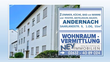 Wohnung zur Miete 390 € 2 Zimmer 55 m² 1. Geschoss Saarlandstr. 9 Geschwister-Scholl Realschule 2 Andernach 56626
