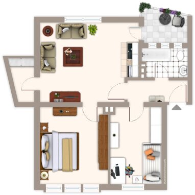 Wohnung zur Miete 429 € 2 Zimmer 53,7 m² Erdgeschoss Hirtenweg 18 Mülfort Mönchengladbach 41238