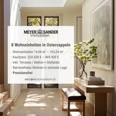 Wohnung zum Kauf Provisionsfrei 422.500 € 3 Zimmer 96,8 m² 2. Geschoss Ostercappeln Ostercappeln 49179