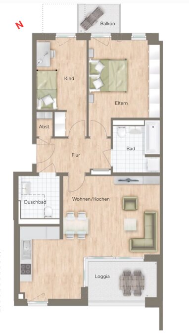 Wohnung zur Miete 1.840 € 3 Zimmer 84 m² 1. Geschoss Grete Weil Straße Freiham München 81249