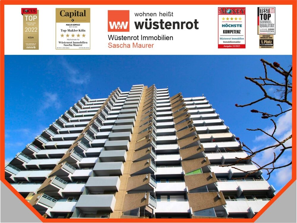 Wohnung zum Kauf 169.000 € 2 Zimmer 61 m²<br/>Wohnfläche 7. Stock<br/>Geschoss Chorweiler Köln / Chorweiler 50765