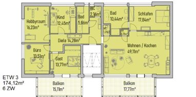 Wohnung zum Kauf Provisionsfrei 640.000 € 6 Zimmer 164 m² 1. Geschoss Nürnberg 90475