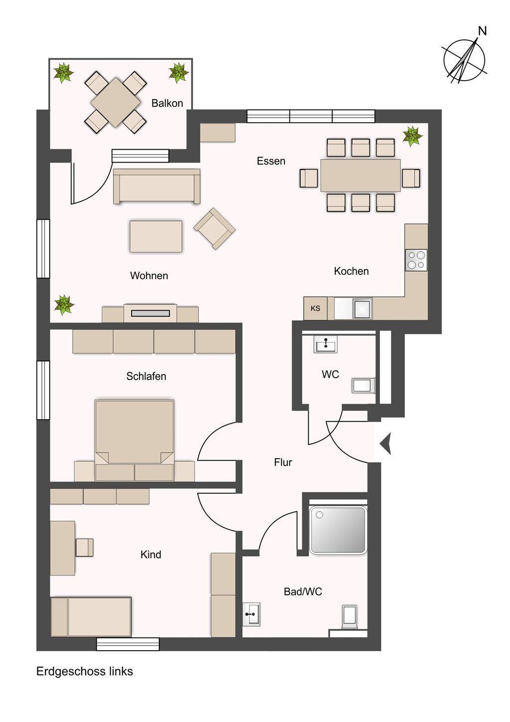 Wohnen mit Weitblick - Neubauwohnung mit Balkon