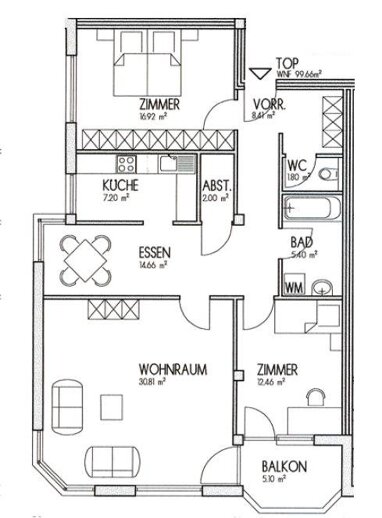Wohnung zur Miete 835,12 € 102 m² 3. Geschoss Weissenbachgasse 1 Telfs 6410