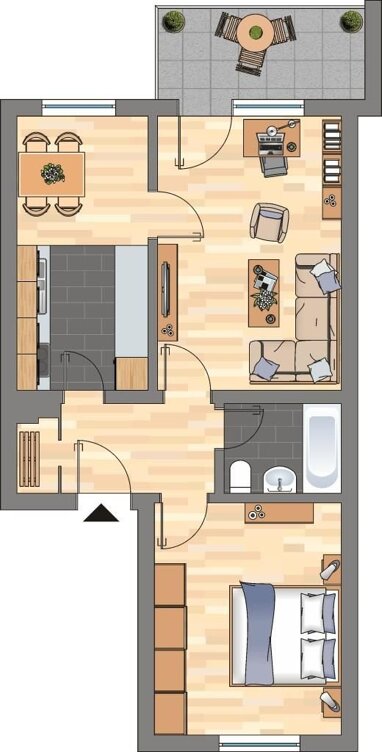 Wohnung zur Miete 460 € 3,5 Zimmer 64,7 m² Erdgeschoss Breslauer Straße 24 Weddinghofen Bergkamen 59192