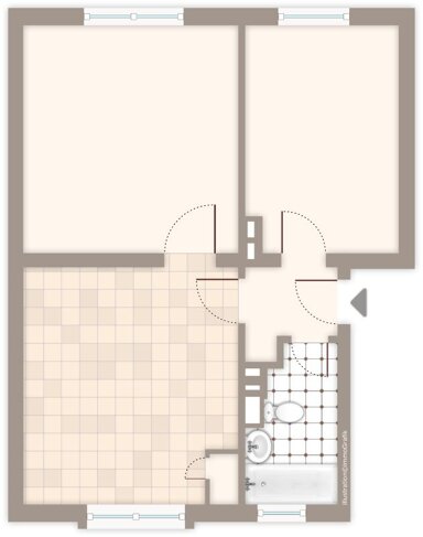 Wohnung zur Miete 529 € 2 Zimmer 57,6 m² 1. Geschoss frei ab 03.03.2025 Bruchstraße 88 Mönchengladbach 41238