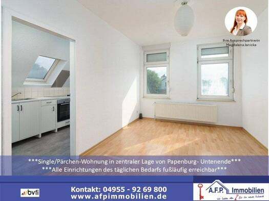 Wohnung zur Miete 550 € 2 Zimmer 41 m² frei ab sofort Papenburg 26871