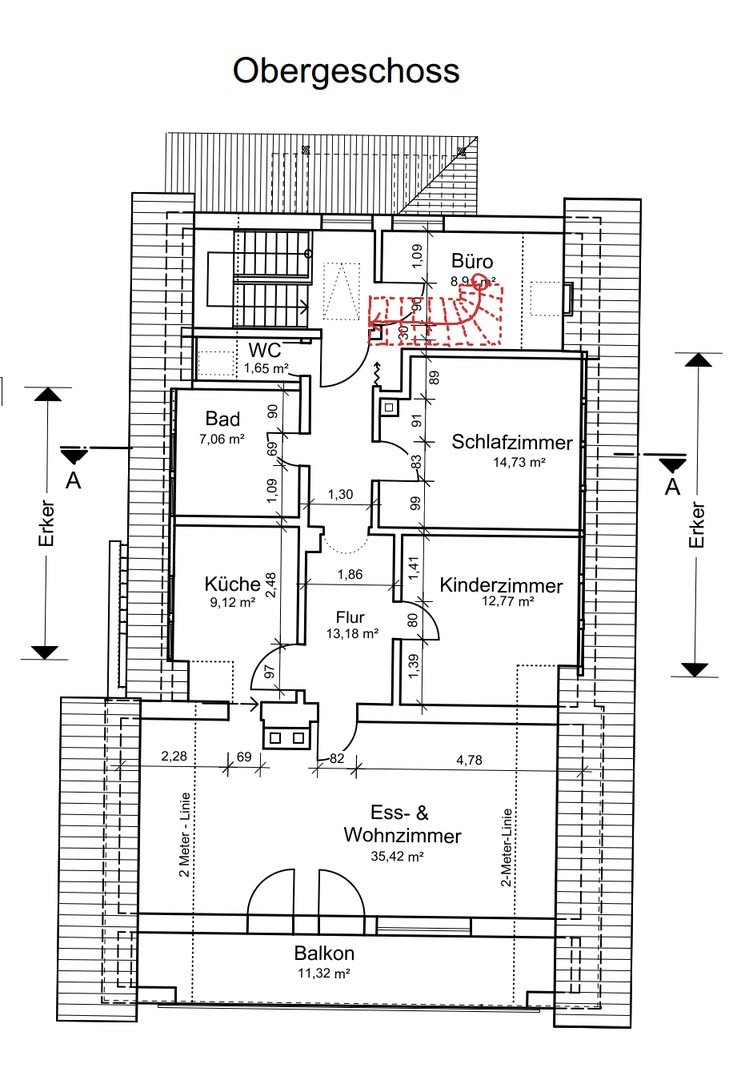 Wohnung zur Miete 1.100 € 4 Zimmer 109 m²<br/>Wohnfläche 1. Stock<br/>Geschoss Forchheim Forchheim 91301