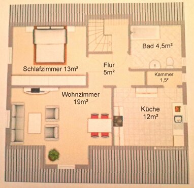 Wohnung zur Miete 450 € 2 Zimmer 55 m² 1. Geschoss Schmerwitz 3 Schlamau Wiesenburg/Mark 14827