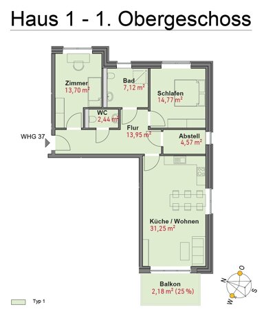 Wohnung zur Miete 1.080 € 3 Zimmer 90 m² 1. Geschoss Graveshamstr. 10 Kern Neumünster 24534