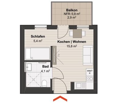 Apartment zur Miete 360 € 1 Zimmer 28 m² frei ab sofort Hildburghausen Hildburghausen 98646