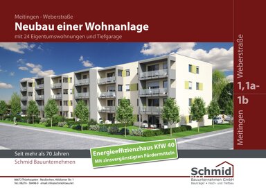 Wohnung zum Kauf provisionsfrei 478.600 € 3 Zimmer 89,4 m² 1. Geschoss Weberstr.1 Meitingen Meitingen 86405