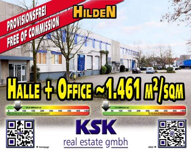 Logistikzentrum zur Miete provisionsfrei 1.461 m² Lagerfläche teilbar von 1.461 m² bis 2.976 m² Weststadt 52 Hilden 40721