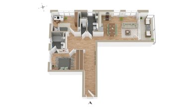 Wohnung zur Miete 1.447 € 3 Zimmer 87,7 m² 5. Geschoss Gaarden - Ost Bezirk 1 Kiel 24143
