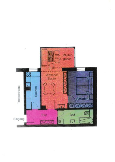Wohnung zur Miete 267 € 2 Zimmer 53,4 m² Marienthal Ost 426 Zwickau 08060