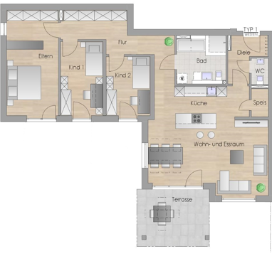 Wohnung zum Kauf Provisionsfrei 516.500 € 4 Zimmer 114,8 m² Ludersheim-Au Altdorf 90518