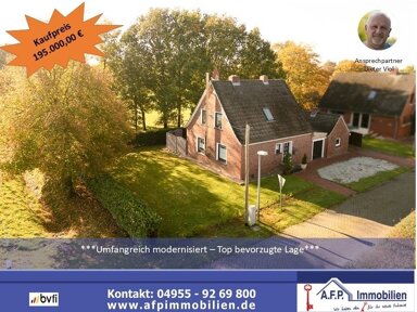 Einfamilienhaus zum Kauf 195.000 € 5 Zimmer 85 m² 608 m² Grundstück Kirchborgum Weener 26826