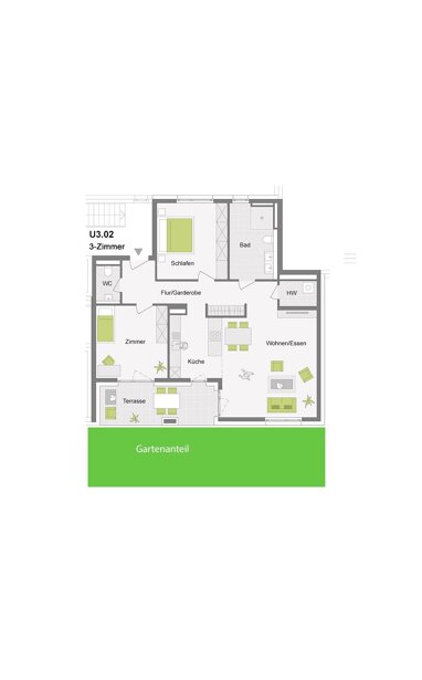 Wohnung zum Kauf Provisionsfrei 602.700 € 3 Zimmer 105,6 m² 2. Geschoss Hermelinweg 59 Bad Nauheim - Kernstadt Bad Nauheim 61231
