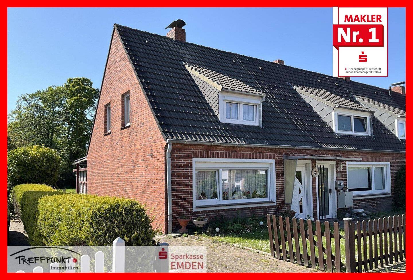 Wohnliches, gepflegtes Reihenendhaus mit PKW-Stellplatz