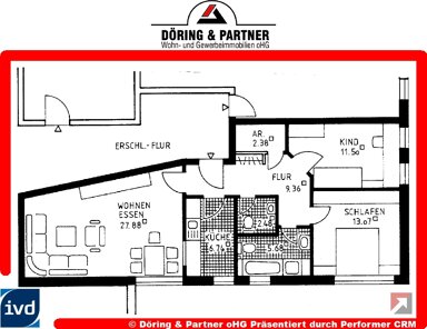 Wohnung zur Miete 538 € 3 Zimmer 79 m² Fröbelstraße Debschwitz 2 Gera 07548