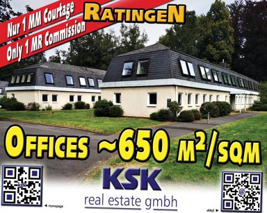 Bürofläche zur Miete 650 m² Bürofläche teilbar von 325 m² bis 325 m² Zentrum Ratingen 40878