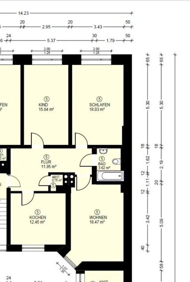 Wohnung zur Miete 645 € 3 Zimmer 80 m² 1. Geschoss Rauental 3 Koblenz 56073