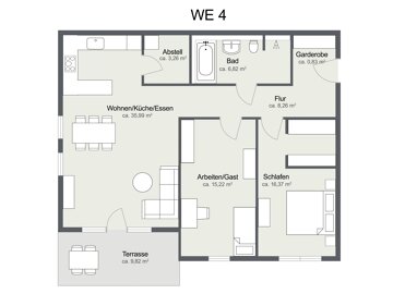 Terrassenwohnung zur Miete 1.329 € 3 Zimmer 91,7 m² Erdgeschoss Hamburger Straße 80 Henstedt-Ulzburg 24558