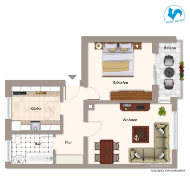 Wohnung zur Miete 530 € 2 Zimmer 55 m² St. Bernhardt Esslingen 73732