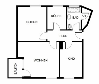 Wohnung zur Miete 429 € 3,5 Zimmer 63,7 m² 5. Geschoss frei ab 16.08.2024 Baumeistersweg 12 Hassel Gelsenkirchen 45896