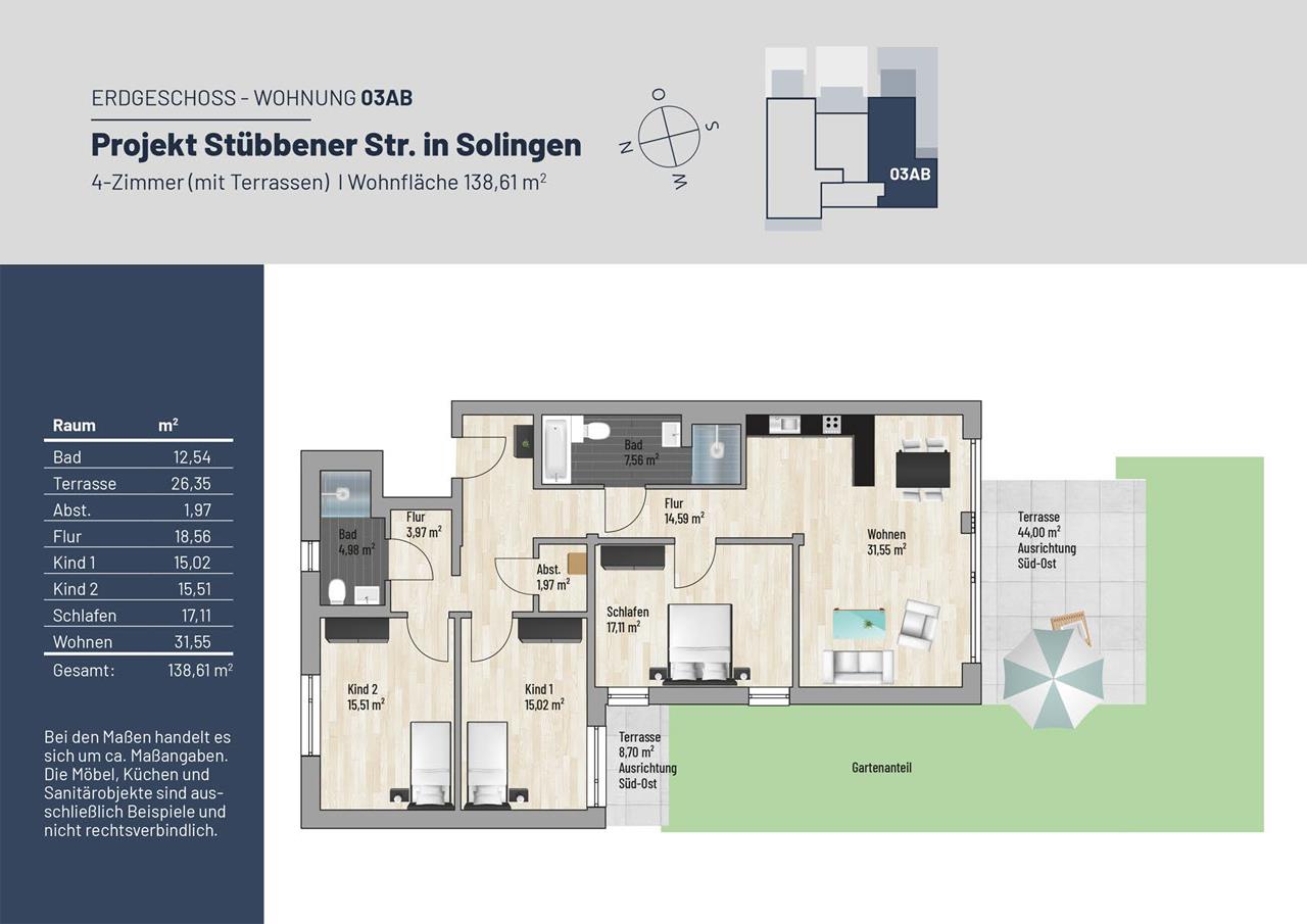 Wohnung zum Kauf 528.000 € 4 Zimmer 139 m²<br/>Wohnfläche Ab sofort<br/>Verfügbarkeit Stübbener Straße 76 Foche - Demmeltrath - Fuhr Solingen 42719
