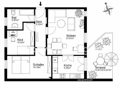 Wohnung zur Miete Tauschwohnung 900 € 3 Zimmer 69 m² 2. Geschoss Babelsberg - Nord Potsdam 14482