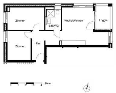 Wohnung zur Miete 422 € 3 Zimmer 64,9 m² 3. Geschoss frei ab 01.04.2025 Werftstraße 10 Klushof Bremerhaven 27576