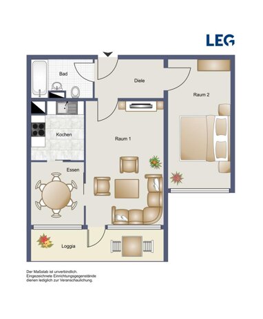 Wohnung zur Miete 458 € 2 Zimmer 58,7 m² 8. Geschoss Emsstraße 12 Weinberg Braunschweig 38120