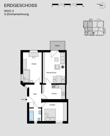 Wohnung zur Miete 910 € 3 Zimmer 61 m² 1. Geschoss Innenstadt - nördl. der Bodmanstraße Kempten 87439