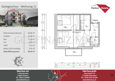 Wohnung zum Kauf 195.300 € 2 Zimmer 49,4 m² Kordel 54306